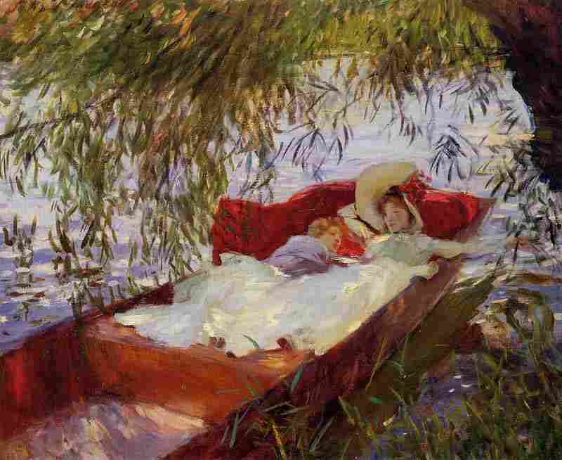 Two Women Asleep in a Punt under the Willows, John Singer Sargent