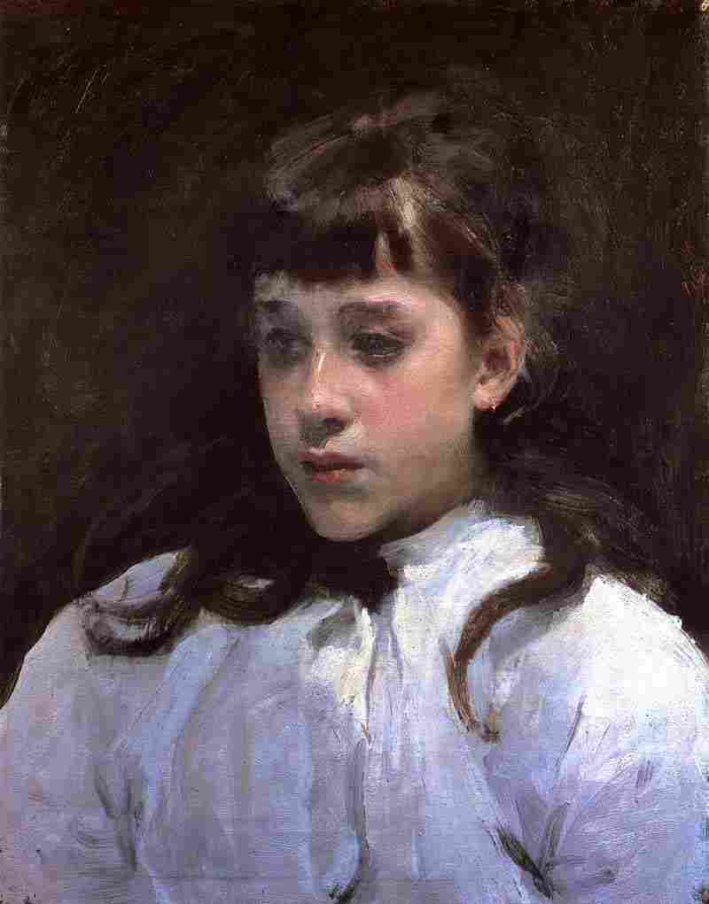 Young Girl Wearing a White Muslin Blouse, John Singer Sargent