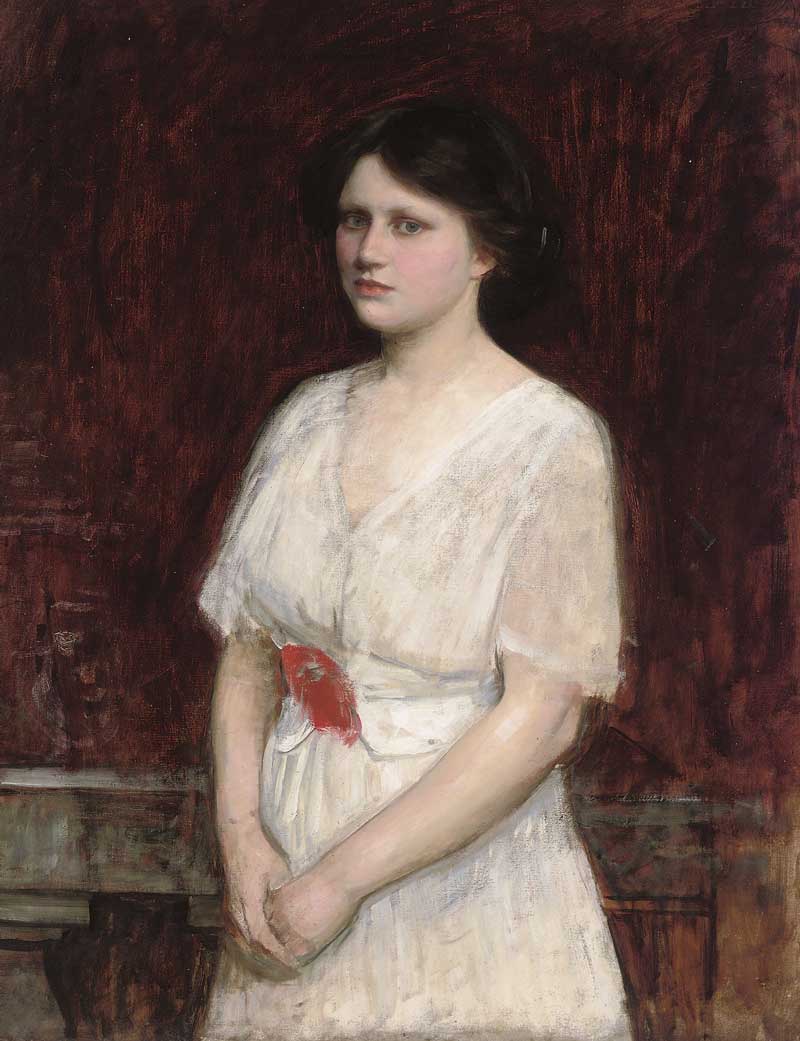 Portrait of Miss Claire Kenworthy , John William Waterhouse