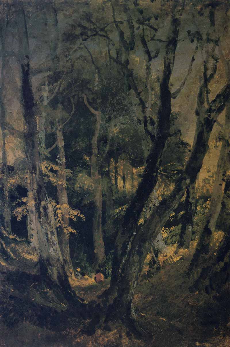 A Beech Wood with Gipsies Seated in the Middle Distance . Joseph Mallord William Turner
