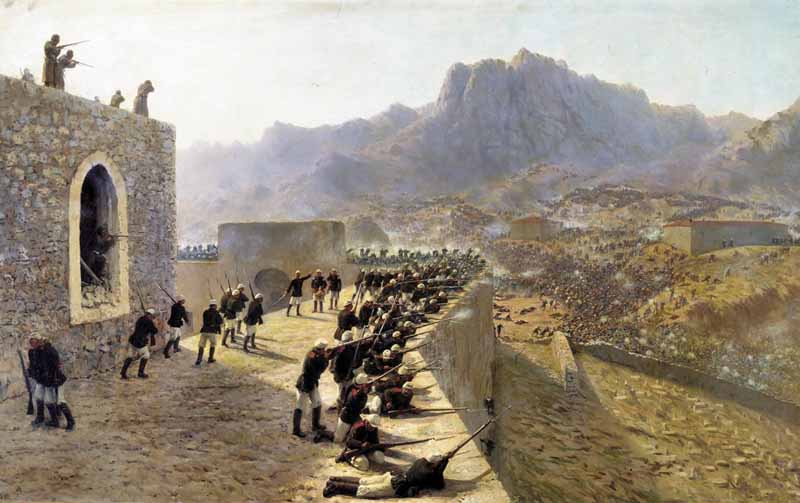Defense of Bayazet (Doğubeyazıt), June 8, 1877,Lev Lagorio