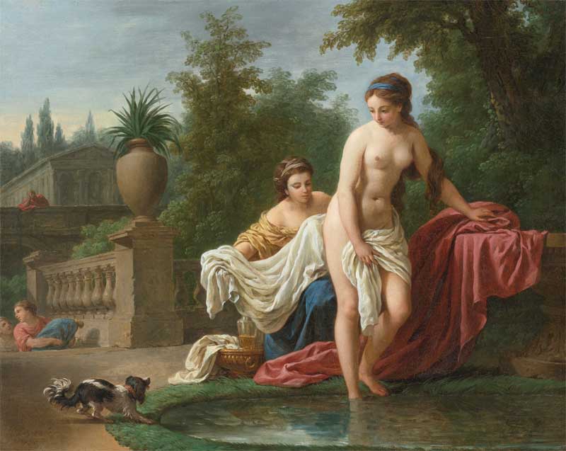 David and Bathseba . Louis-Jean-Francois Lagrenee