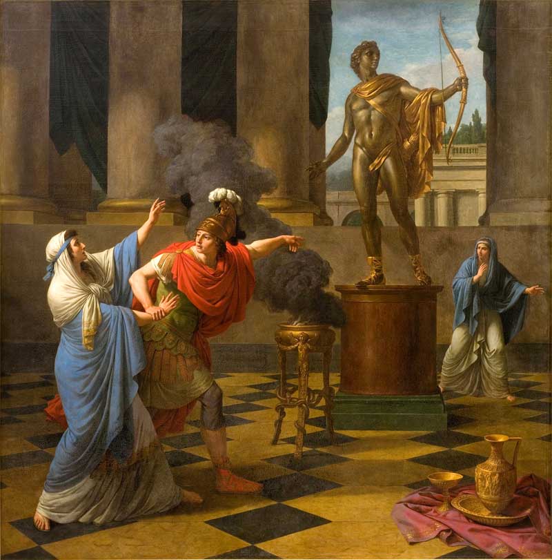 Alexander Consulting the Oracle of Apollo . Louis-Jean-Francois Lagrenee