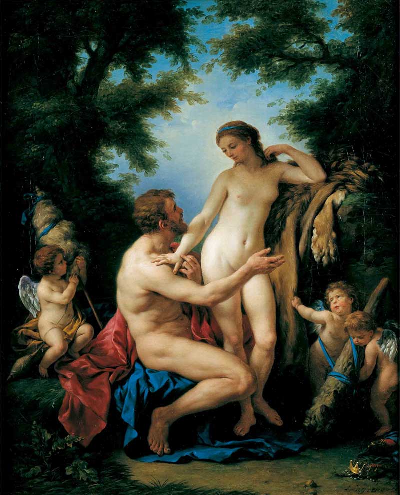 Hercules and Omphale. Louis-Jean-Francois Lagrenee