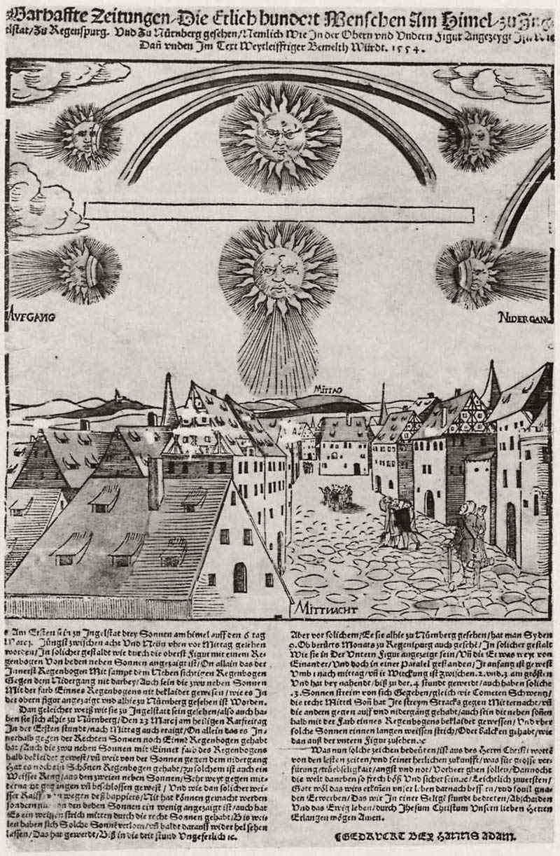Appearance in the sky on 6 March 1554 over Ingolstadt, Regensburg and Nuremberg, Hans Adam