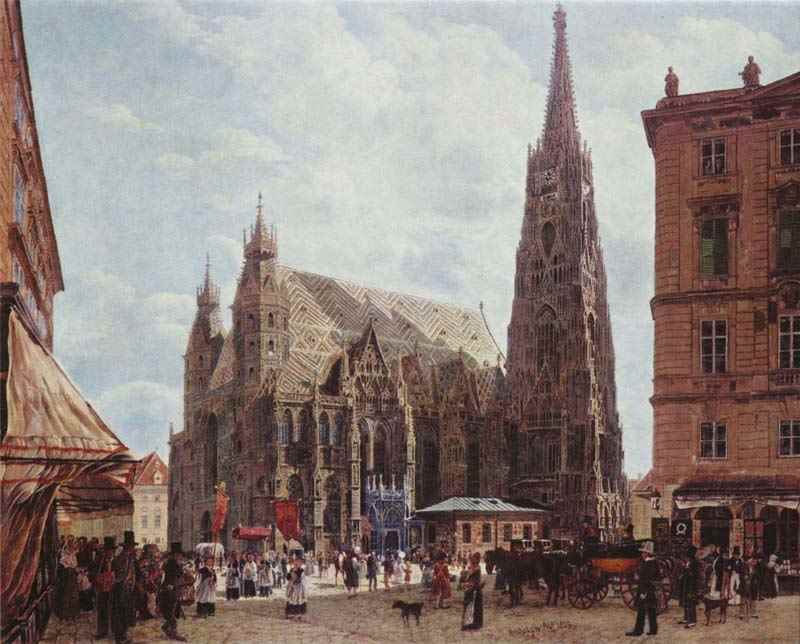Stephansdom, view from Stock in Eisenplatz, Rudolf Ritter von Alt