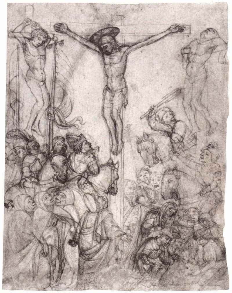 Crucifixion Christi and the two thieves. Altichiero da Zevio
