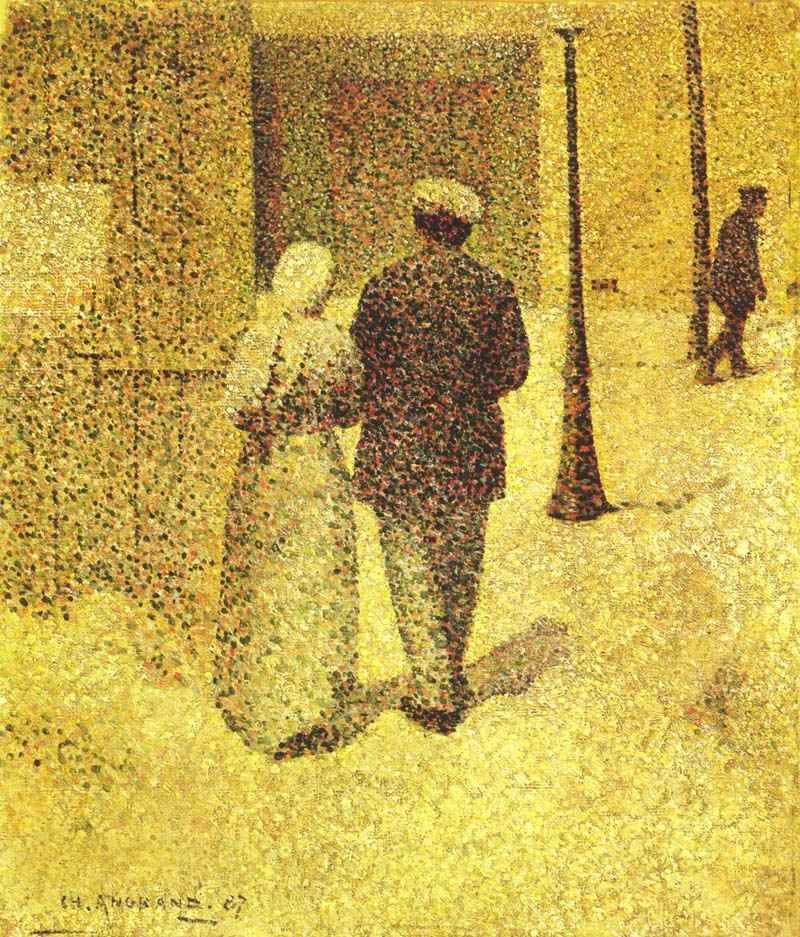 Man and woman on the street, Charles Théophile Angrand