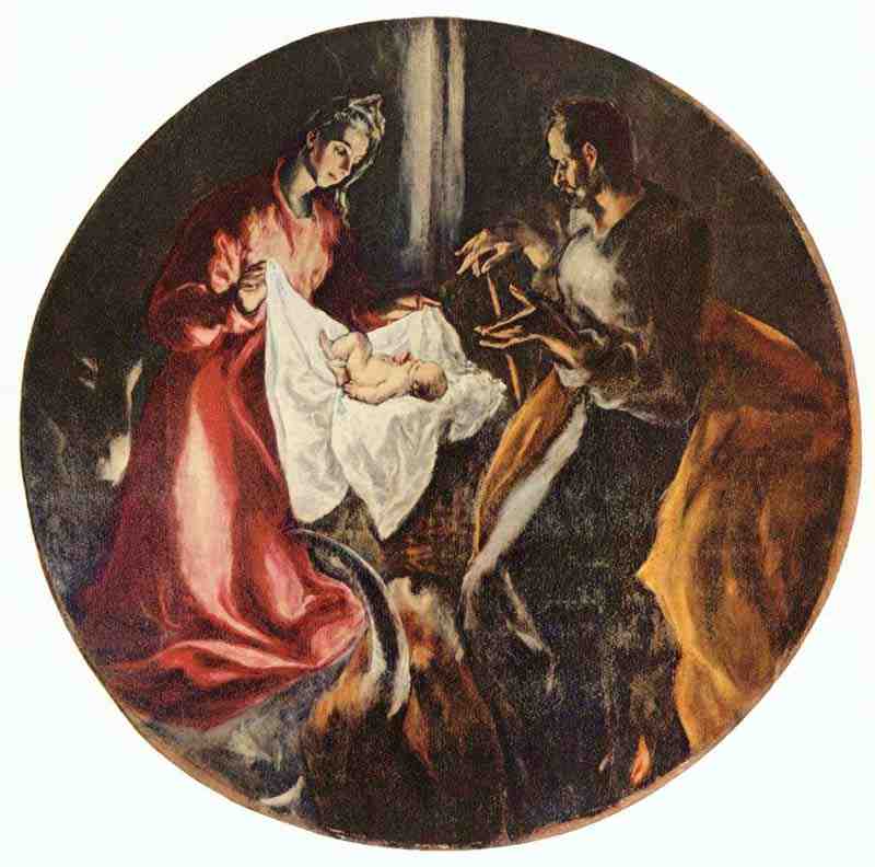 Nativity, Tondo, El Greco