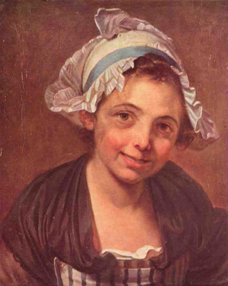 Portrait of a young peasant girl. Jean-Baptiste Greuze