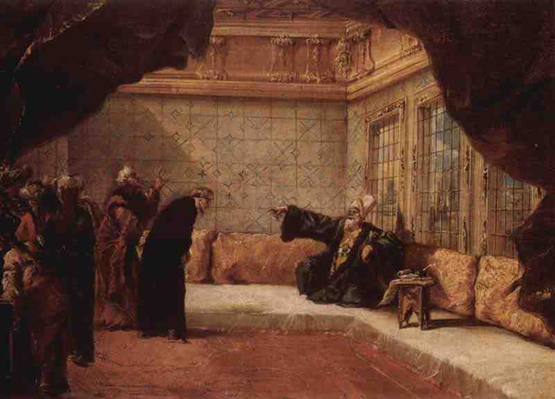 The sultan receives a delegation of dignitaries. Giovanni Antonio Guardi
