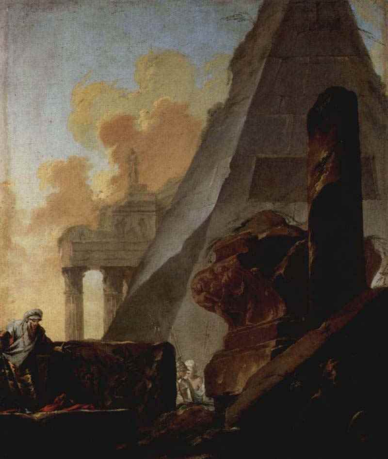 Ruins with Pyramid. Jean Barbault