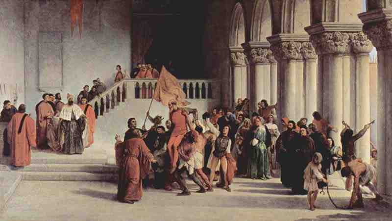 The liberation of Vittore Pisani's out of the dungeon, Francesco Hayez