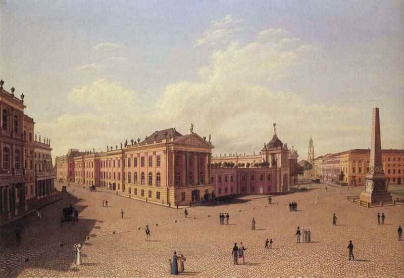 Potsdam, Alter Markt with City Palace and Obelisk, Wilhelm Barth