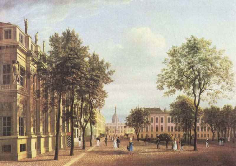 Potsdam, Schlossstraße overlooking the town hall, Wilhelm Barth