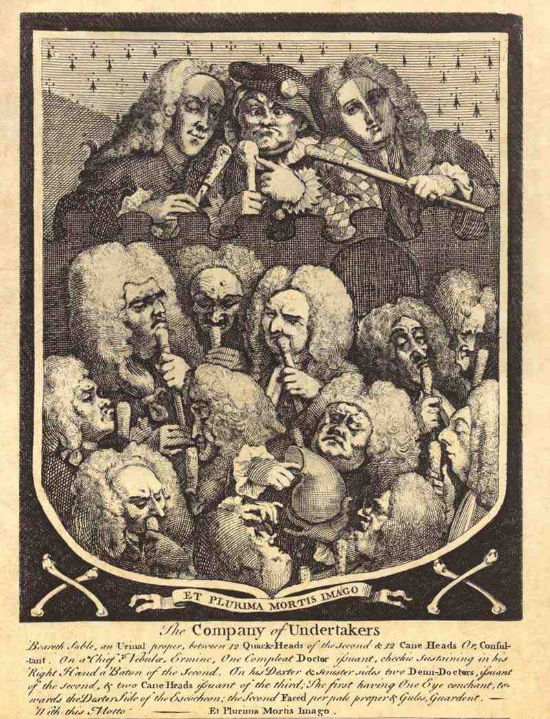 The Company of Undertaker's  , or The Doctors' Convention. William Hogarth
