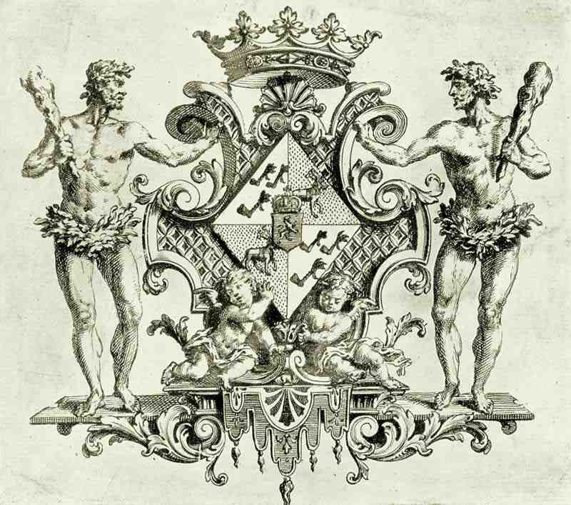 Coat of Arms of the Duchess of Kendal. William Hogarth