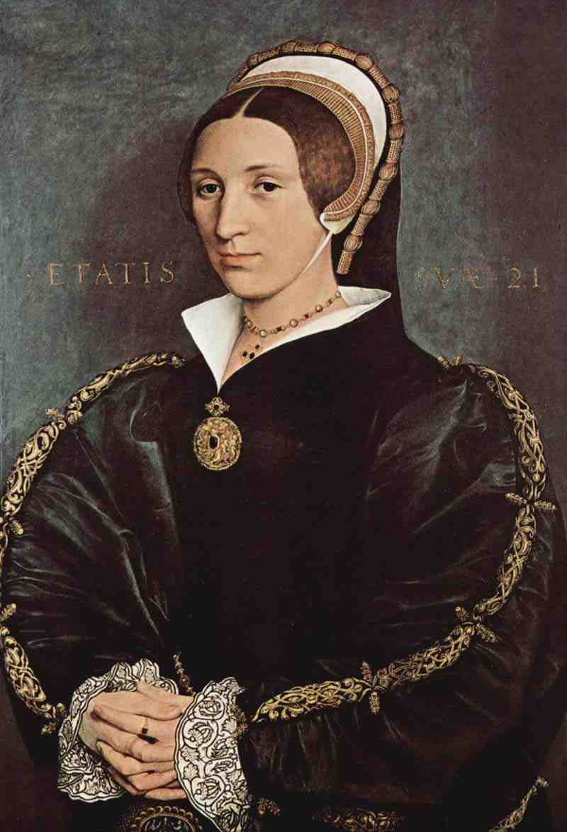 Portrait of Catarina Howard, fifth wife of King Henry VIII. Hans Holbein the Younger