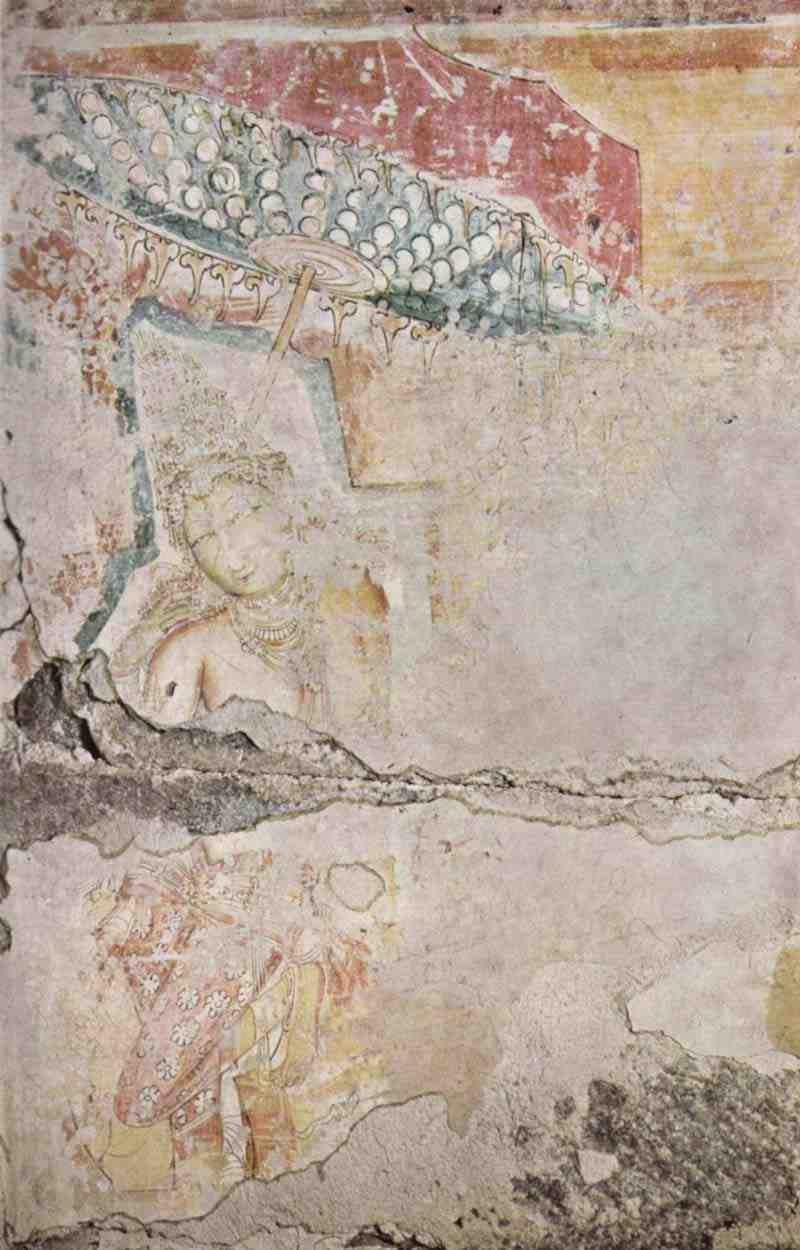 Female figure, fragment. Indian painter around 700