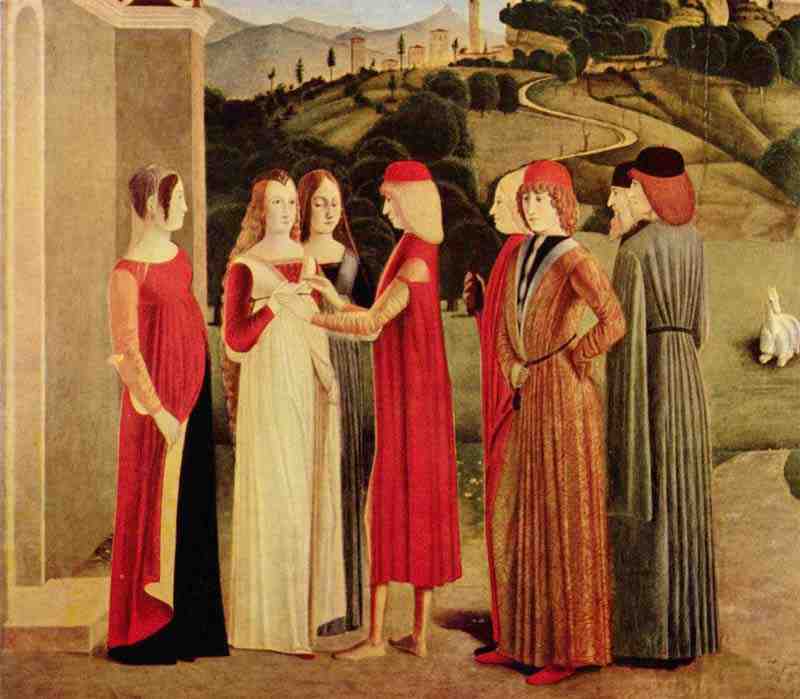 The engagement. Italian Master of the 15th century