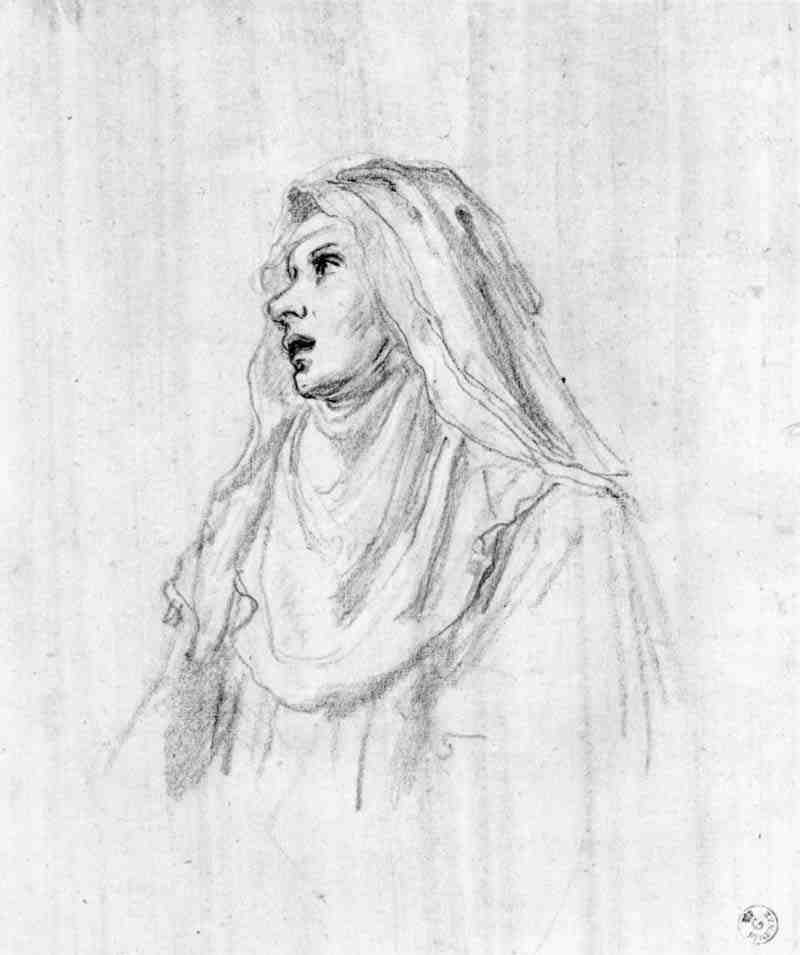 Looking up nun in half figure. Jacopo da Empoli