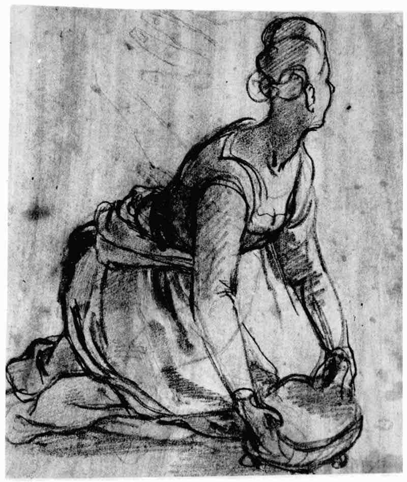 Kneeling woman. Jacopo da Empoli
