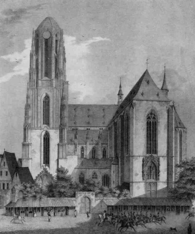 Frankfurt am Main, Cathedral from the south. Heinrich Knauth