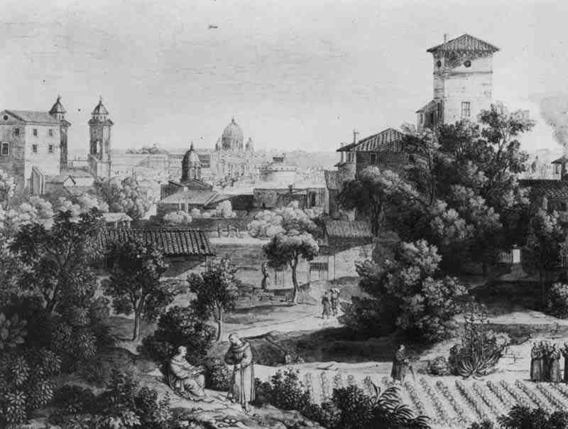 View from the monastery of San Isidoro in Rome, Joseph Anton Koch