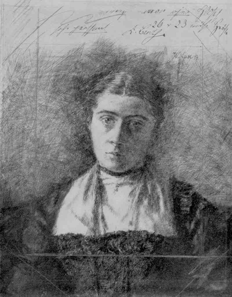 Upper Bavarian peasant girl (Portrait of Kathi Barth in Aibling). Wilhelm Maria Hubertus Leibl