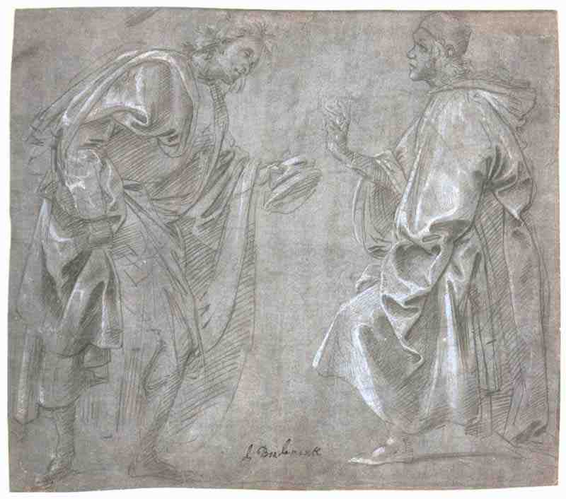 Study sheet with two men, Filippino Lippi