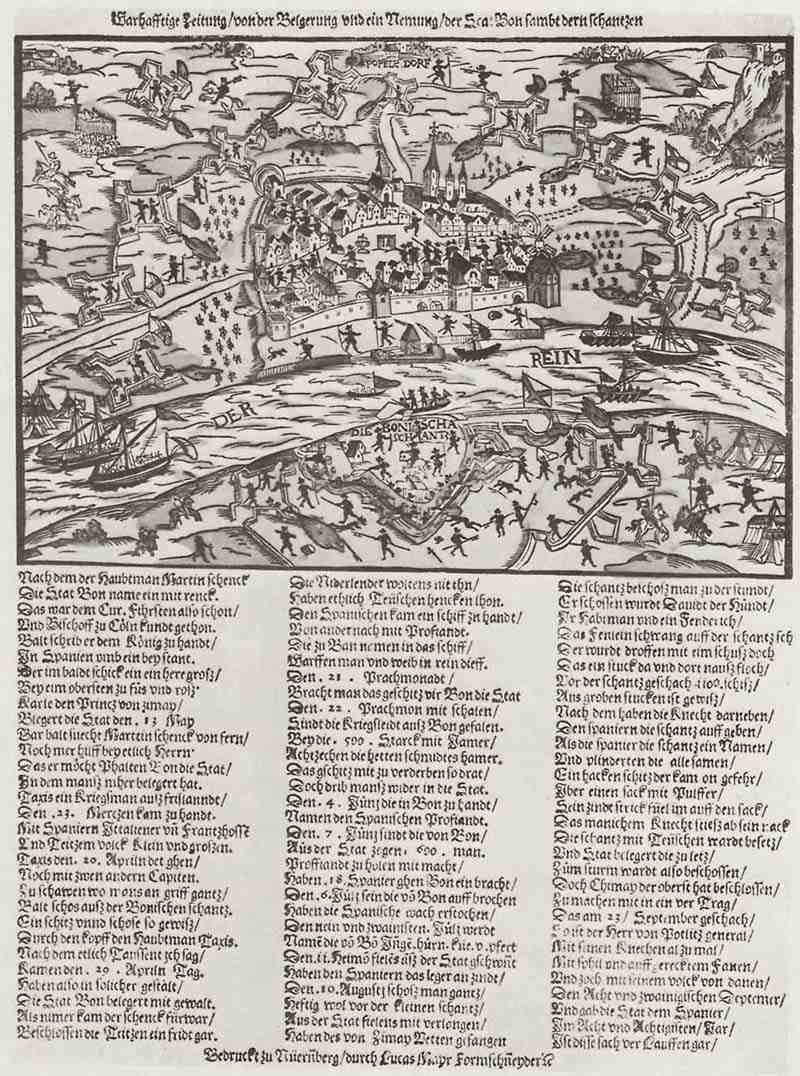 Siege of Bonn of 13 May to 28 September 1588. Lucas Mayer