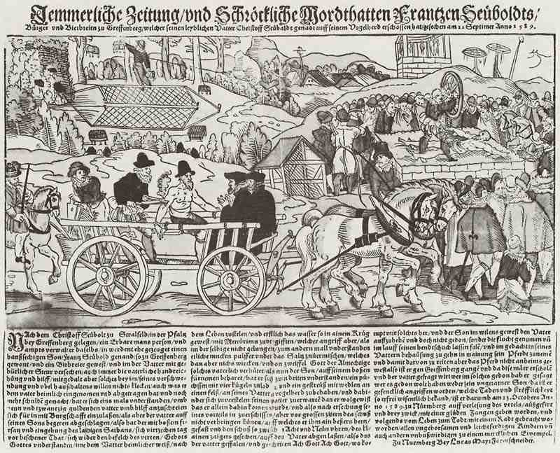 Torture and execution of the murderer Franz Seubold at Graefenberg 22 September 1589. Lucas Mayer