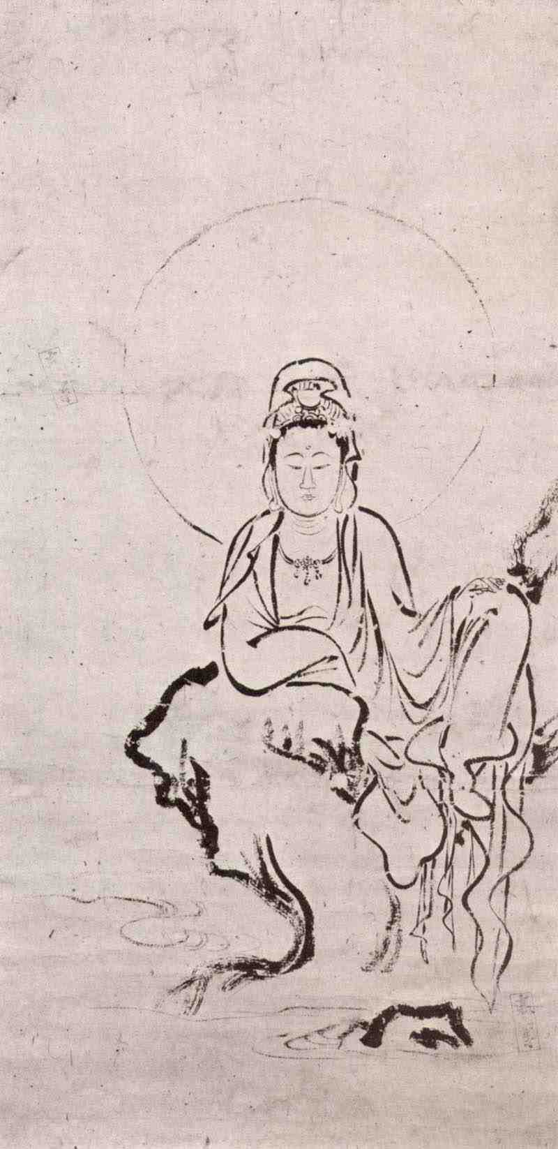 White Dressed Kwannon. Master of the Kamakura period of the first half of the 14th century