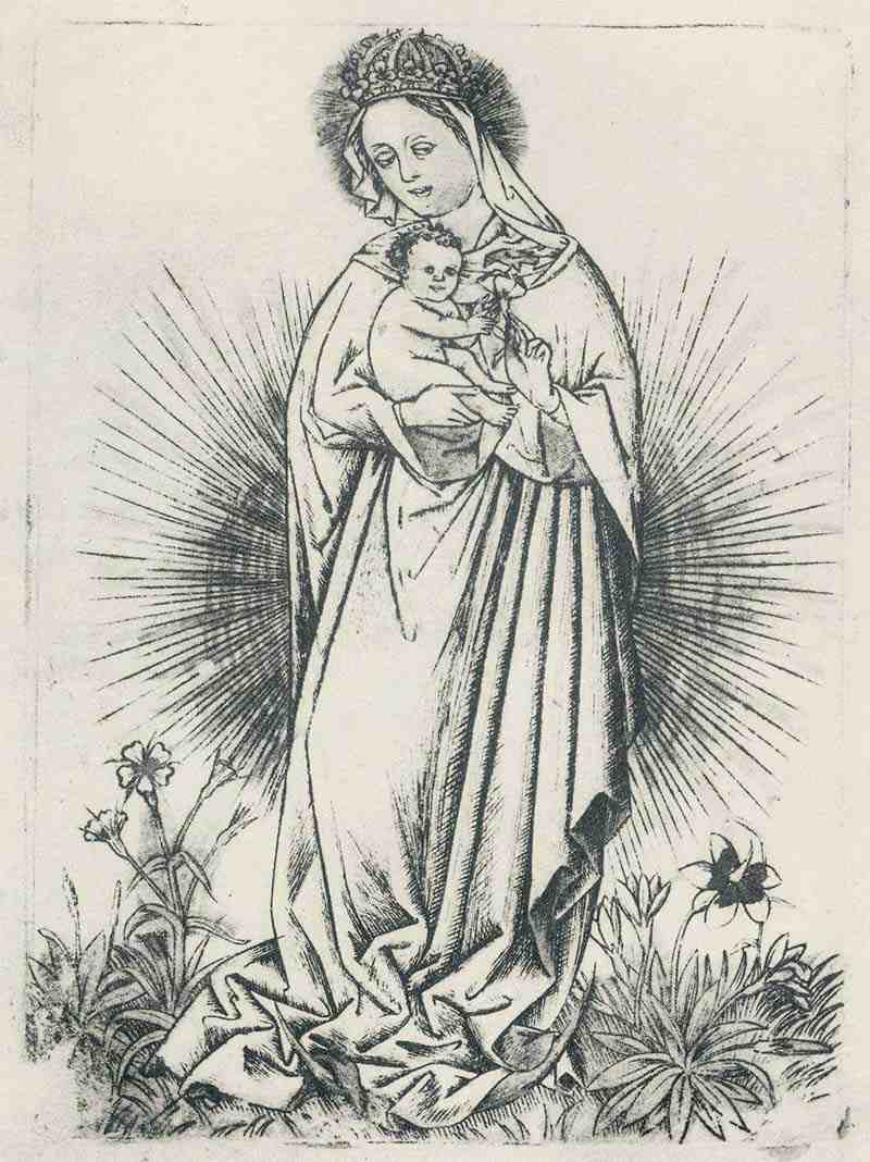 Madonna with flower and bird. Master of the Weibermacht