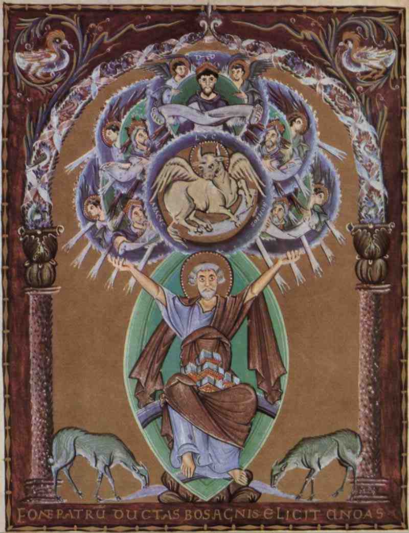 Gospels of Otto III, Scene:. St. Luke , Master of the Gospels of Otto III.