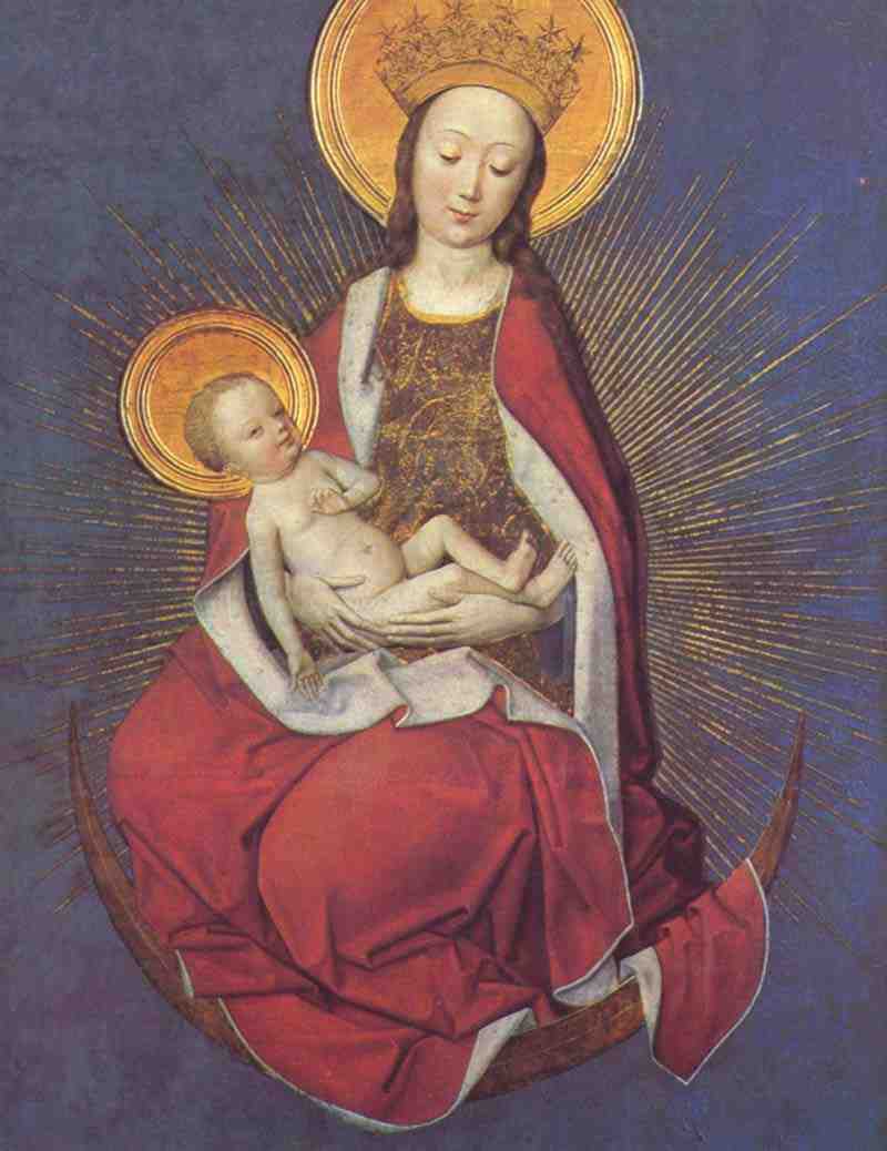 Crescent Madonna.  Master of the Life of the Virgin
