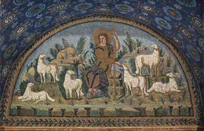 The Good Shepherd. Master of the Mausoleum of Galla Placidia in Ravenna