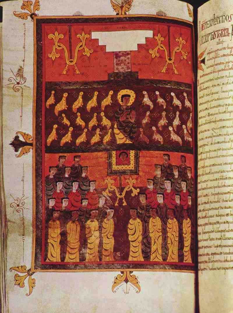 Group of Beatus Apocalypses to text compendium of Spanish monk Beatus of Liebana, Scene (8th century.): The souls of the martyrs. Master Pedro