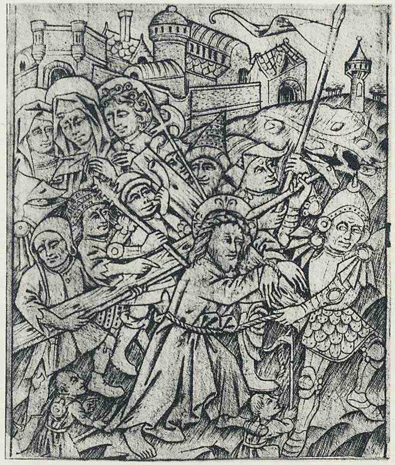 Sequence for Passion of Christ , Carrying the Cross.  Master of 1446
