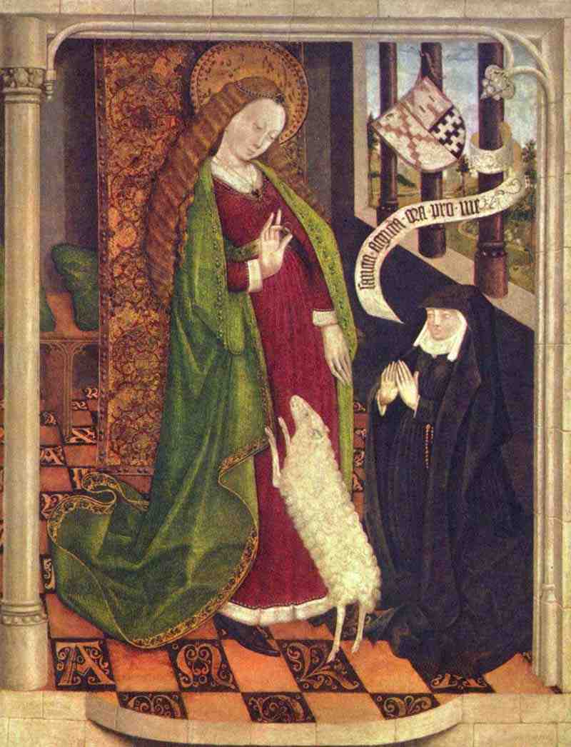 Saint. Agnes and Gertrud van Slingelandt (donor). Master of Dordrecht