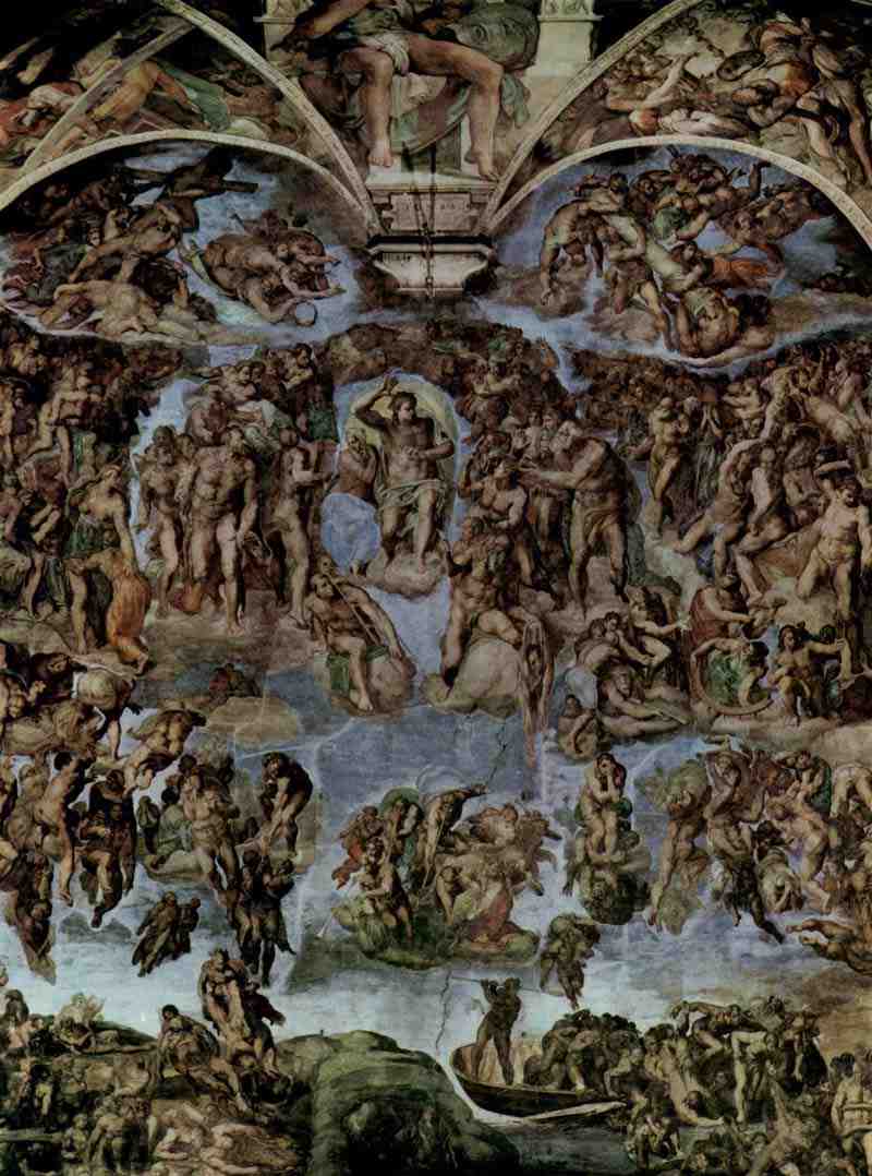 The Last Judgement Fresco On The Altar Wall Of The Sistine