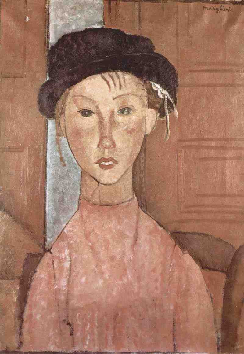 Girl with hat, Amedeo Clemente Modigliani