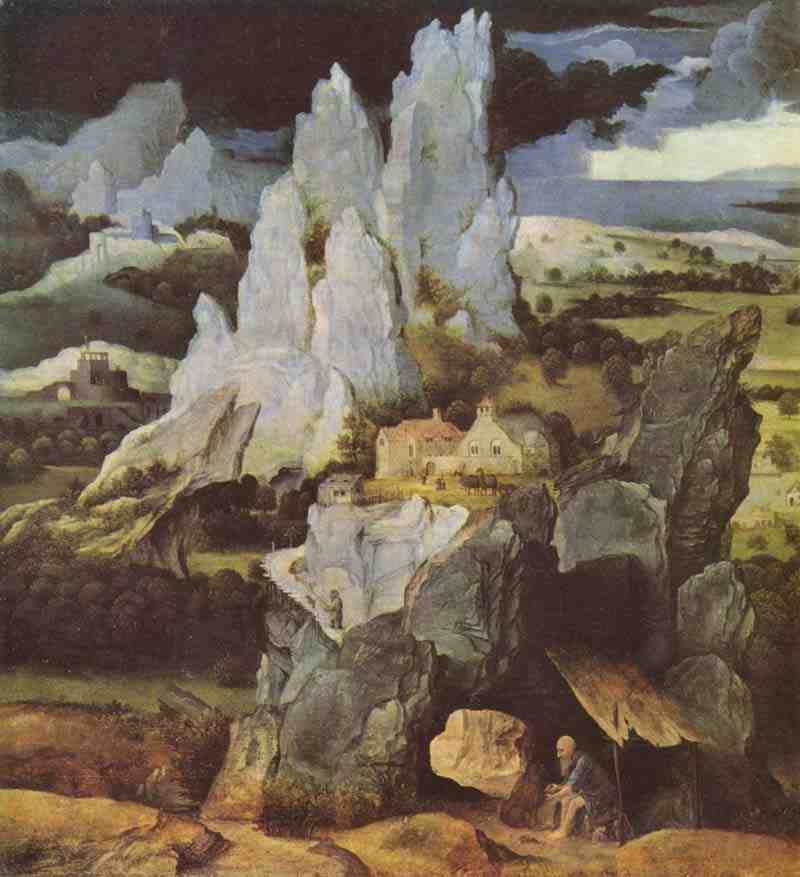 St. Jerome in a rocky landscape. Joachim Patinir
