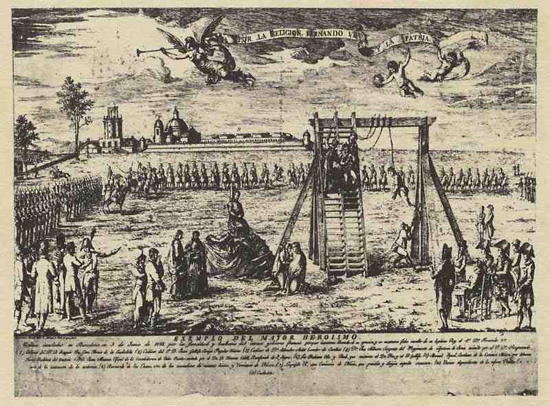 An example of highest heroism. Execution of the rebels, sitting over against the Napoleonic occupation of Barcelona to fight back. Buenaventura Planella (version)