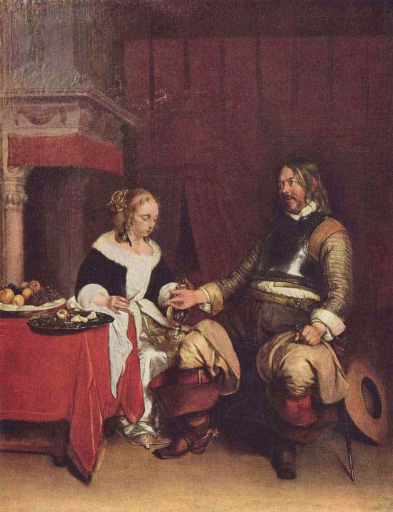 The gallant soldier. Gerard ter Borch the Younger