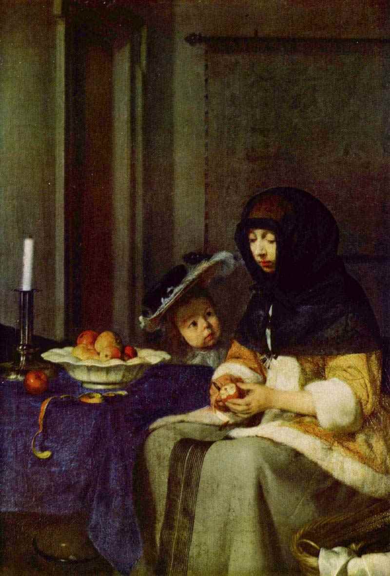The apple peeler. Gerard ter Borch the Younger