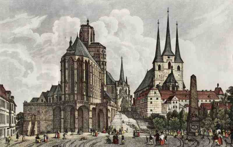Erfurt Cathedral and St. Severus of East Daestellung procession. Jakob Rauschenfels von Steinberg