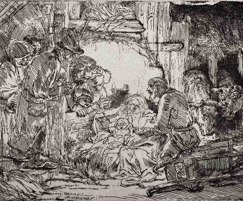 The Adoration of the Shepherds, with the lamp, Rembrandt Harmensz. van Rijn
