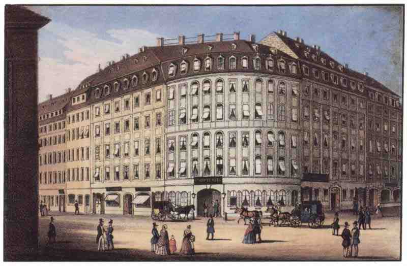 Dresden, Neumarkt, Hotel  Berlin . J. Riedel