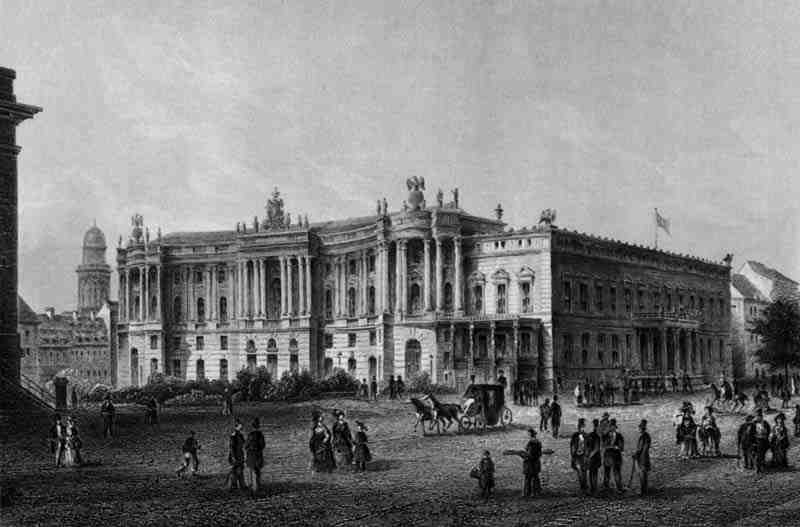 Berlin, library and palace. Johann Joseph Ringel